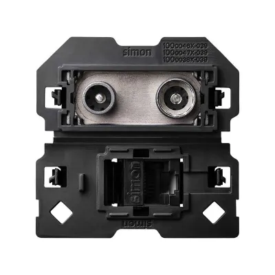 Розетка комбинированная R-TV+SAT одиночная + RJ45 Cat.6, S100