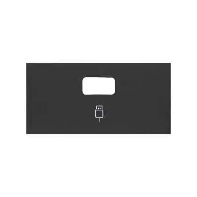Накладка розетки USB 2.0 A, черный матовый, S100