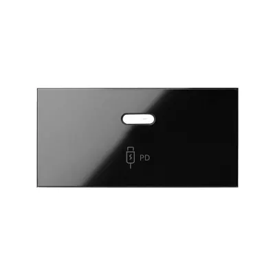 Накладка зарядного устройства USB C, черный глянец, S100