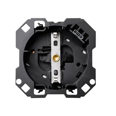 Розетка со шторками Schuko 2Р+Е с з/у USB C 10W, 16A 250В~, S100