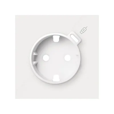 Кит 1 пост, фронт. Накладка на 1 роз.Schuko с з/у USB C, белый матовый, S100