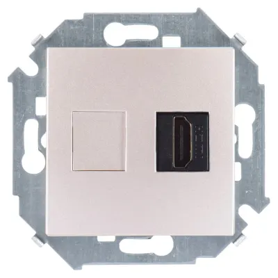 Розетка HDMI, шампань, S15