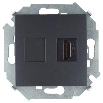 Розетка HDMI, графит, S15