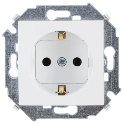 Розетка Schuko 2Р+Е, 16A 250В~, белый, S15