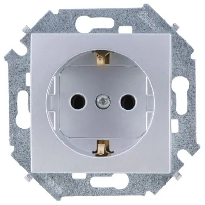 Розетка Schuko 2Р+Е, 16A 250В~, алюминий, S15