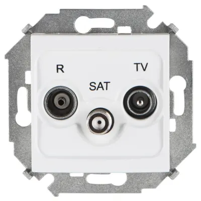 Розетка R-TV-SAT одиночная, белый, S15