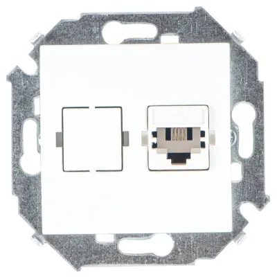 Розетка телефонная RJ11, белый, S15