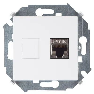 Розетка информационная RJ45 Cat.6A FTP (AMP), белый, S15