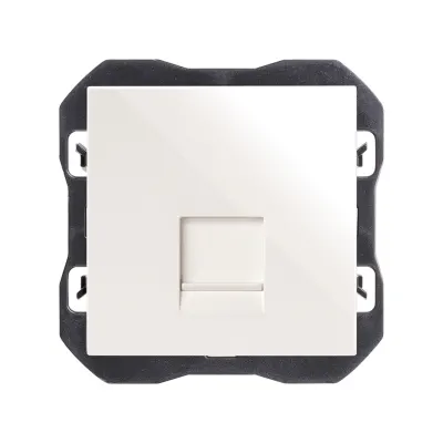 Накладка розетки 1хRJ45, 2М, без коннектора, S270, белый