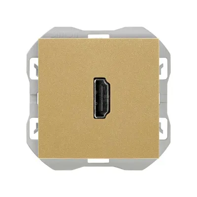 Механизм разъёма 1хHDMI, "мама-мама", 2М, S270, золото