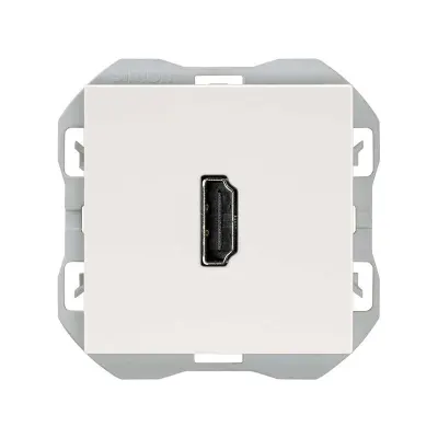 Механизм разъёма 1хHDMI, "мама-мама", 2М, S270, белый матовый
