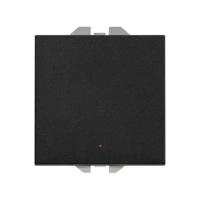 Механизм выкл-ля 2-полюсного, 2М, с ориент.подсветкой LED, 16А/230В, S270, чёрный матовый