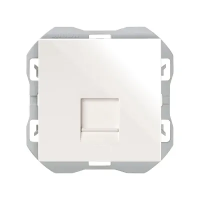 Механизм розетки 1хRJ45 кат.6, 2М, со шторкой, S270, белый