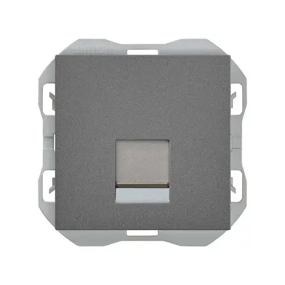 Механизм розетки 1хRJ45 кат.6, 2М, со шторкой, S270, титан