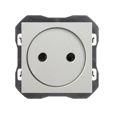 Механизм розетки 2P, без заземления, 16А/250В, винт.клеммы, S270, алюминий