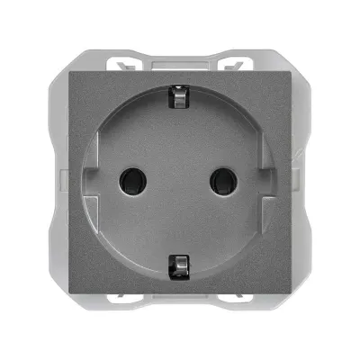 Механизм розетки SCHUKO, 2P+E, 16А/250В, винт.клеммы, S270, титан