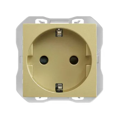 Механизм розетки SCHUKO, 2P+E, 16А/250В, винт.клеммы, S270, бронза