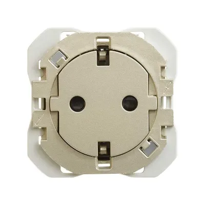 Механизм розетки SCHUKO CLEAN, 2P+E, 16А/250В, винт.клеммы, S270, шампань