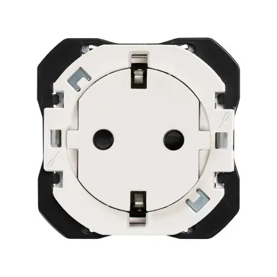 Механизм розетки SCHUKO CLEAN, 2P+E, 16А/250В, винт.клеммы, S270, белый матовый