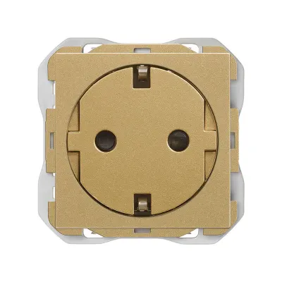 Механизм розетки SCHUKO ICON CLEAN, 2P+E, 16А/250В, винт.клеммы, S270, золото