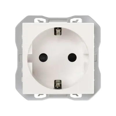 Механизм розетки SCHUKO ICON, 2P+E, 16А/250В, безвинт.клеммы, S270, белый
