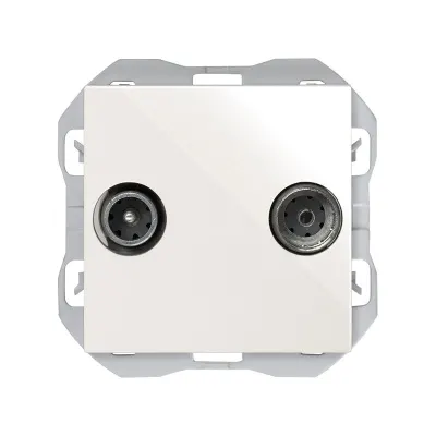 Механизм розетки TV-R/SAT, оконечная (тупиковая), 2М, S270, белый