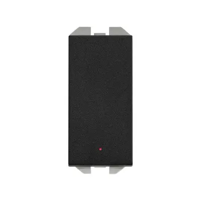 Механизм выкл-ля 2-полюсного, 1М, с ориент.подсветкой LED, 16А/230В, S270, чёрный матовый