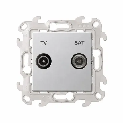 Розетка TV-SAT проходная, алюминий, S24
