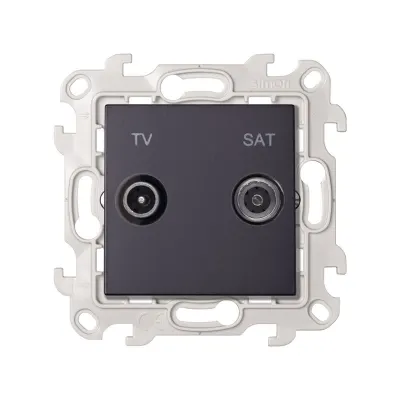 Розетка TV-SAT оконечная, графит, S24