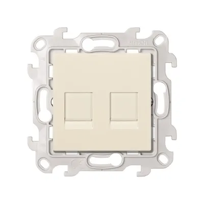 Розетка информационная 2xRJ45 Cat.6 UTP, сл.кость, S24