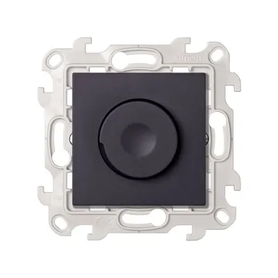 Светорегулятор LED повор-нажимной, проходной, 6-60Вт 230В~, графит, S24