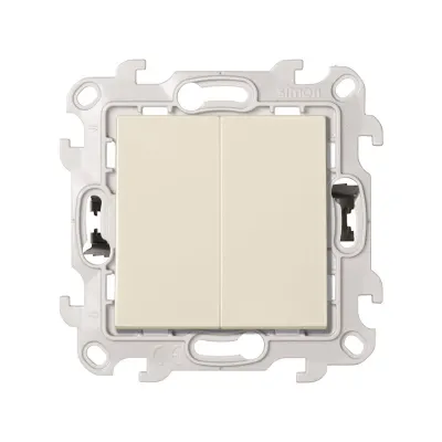 Двухклавишный выключатель, 10AX 250В~ P&Go, сл.кость, S24