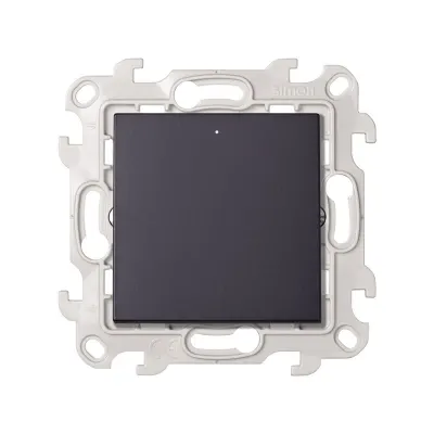 Переключатель (проходной) с подсветкой, 10AX 250В~, графит, S24