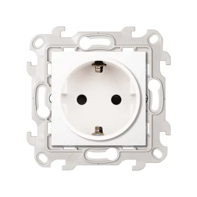 Розетка со шторками Schuko 2Р+Е, 16A 250В~, белый, S24