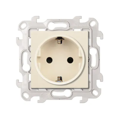 Розетка со шторками Schuko 2Р+Е, 16A 250В~, сл.кость, S24