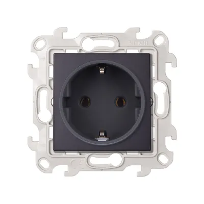 Розетка Schuko 2Р+Е, 16A 250В~, графит, S24