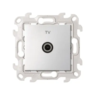Розетка TV одиночная, алюминий, S24