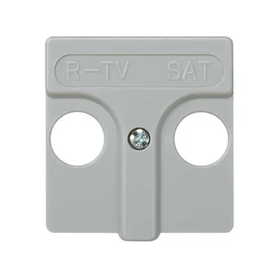 Накладка для розетки R-TV+SAT с пикт."R-TV SAT", серый, S27