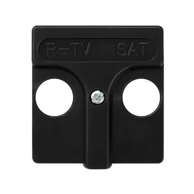 Накладка для розетки R-TV+SAT с пикт."R-TV SAT", графит, S27