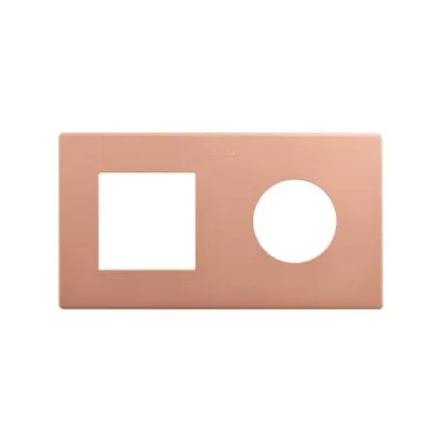 Рамка 2-постовая, комбинированная, ICON+CLEAN (2М+O), S270, медь