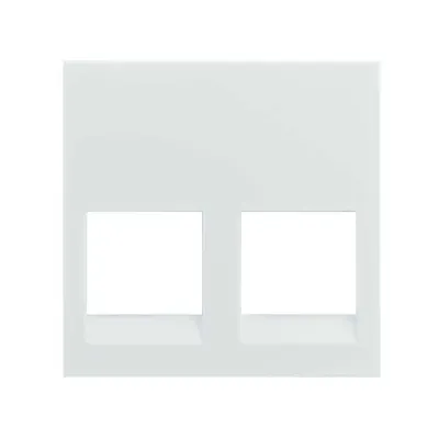 Адаптер без шторок 2 RJ45 3М, белый, S400