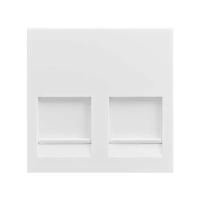 Адаптер со шторками 2 RJ45 Panduit, белый, S400