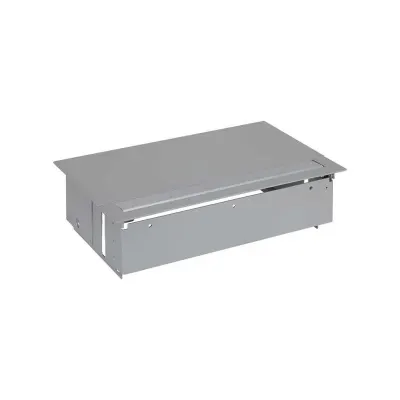 Врезной x4 розеточный блок, планка, 2x2P+E, 2 пустых модуля, алюминий, S400