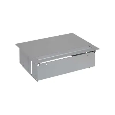 Врезной x4 розеточный блок, планка, 3x2P+E, USB A+A з/у, алюминий, S400
