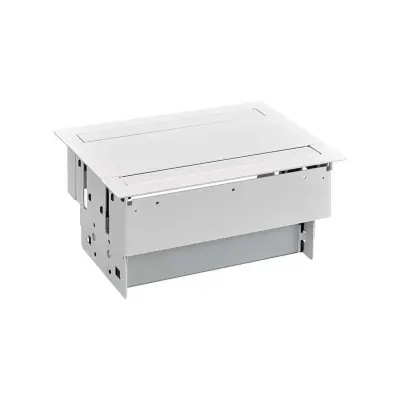 Двусторонний врезной x8 розеточный блок, планка, 8x2P+E, белый, S400