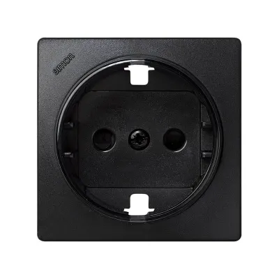 Накладка со шторками для розетки Schuko 2Р+Е, графит, S73L