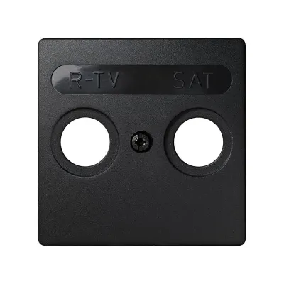 Накладка для розетки R-TV+SAT с пикт."R-TV SAT", графит, S73L