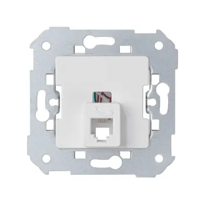 Розетка телефонная RJ12 на 6 контактов, белый, S75