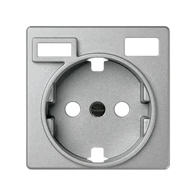 Накладка для розетки Schuko с з/у USB A+C, алюминий, S82