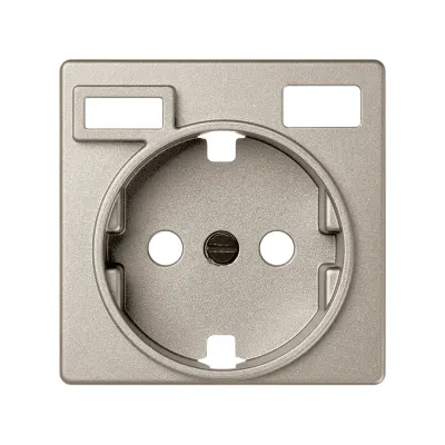Накладка для розетки Schuko с з/у USB A+C, шампань, S82